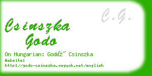 csinszka godo business card